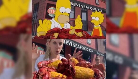 Las dos chicas recrearon a la perfección el tour gastronómico de Homero Simpson en New Orleans. (Foto: Captura)