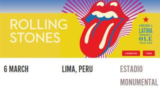 Los Rolling Stones confirman show en Lima en su web oficial