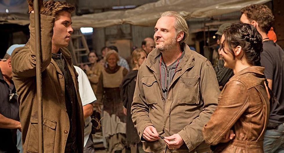El director de 'The Hunger Games', Francis Lawrence, con parte del elenco (Foto: Lionsgate)