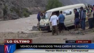 Huaicos también bloquearon la carretera Cañete-Yauyos