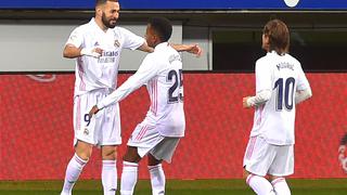 Real Madrid ganó al Eibar con goles de Benzema, Modric y Lucas Vásquez por la fecha 14 de LaLiga Santander
