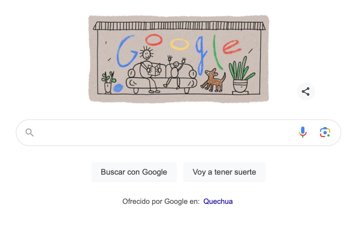 Doodle de Google por el Día de la Madre en Perú.