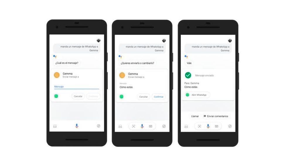 De esta forma podrás usar Google Assistant para mandar un mensaje de WhatsApp. (Foto: Captura)