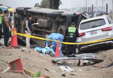 Lurín: dos muertos y más de 10 heridos deja un triple choque en la Panamericana Sur
