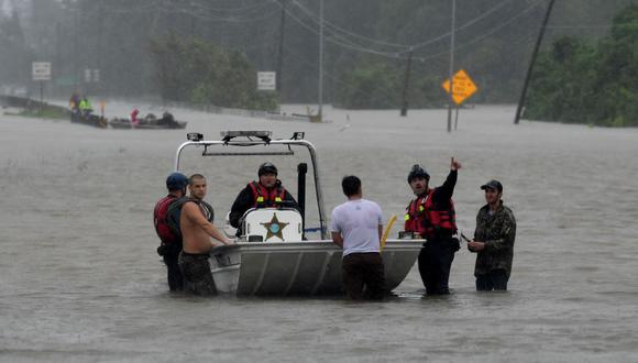 El huracán Harvey produjo “inundaciones sin precedentes” en Texas con más de 60 muertos, 32.000 desplazados y 100.000 viviendas afectadas. (MARK RALSTON / AFP).
