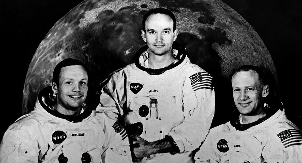 Tripulación de la misión lunar Apolo 11 en el centro de entrenamiento de Houston. De derecha a izquierda, el comandante Neil Armstrong; el piloto del módulo de comando, Michael Collins, y el piloto del módulo de exploración lunar "Eagle", Edwin E. Aldrin. (Foto:  EFE/CENTRAL PRESS PHOTOS)