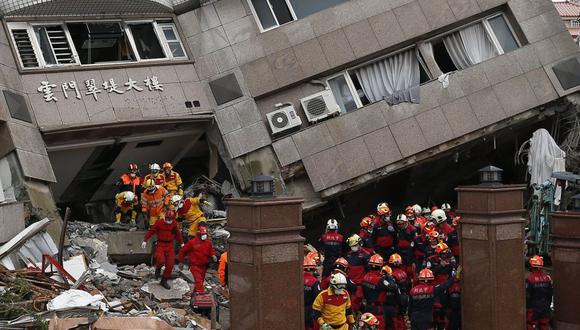 Terremoto en Taiwán de magnitud 6,4 dejó 10 muertos y más de 200 heridos. (Foto: EFE)