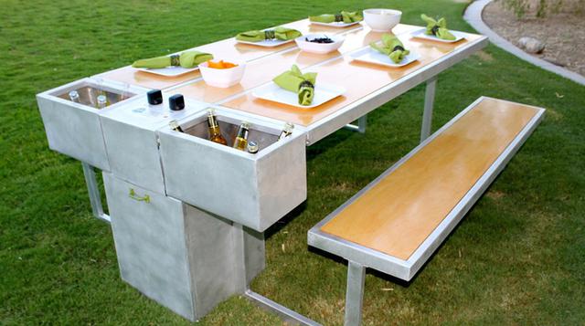 Ahora podrás cocinar y comer en una mesa con parrilla integrada - 3