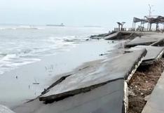 Pisco: muro costero afectado tras fuerte y contínuo oleaje