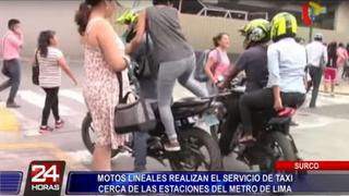Metro de Lima: ofrecen servicios de taxi en motos lineales