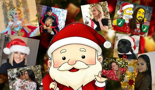 Desliza para que veas las imágenes publicadas por famosos en esta Navidad. (Composición de Mag con fotos tomadas de Instagram)