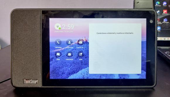 La ThinkSmart View cuenta con una pantalla de 8 pulgadas. (Foto: Julio Melgarejo)