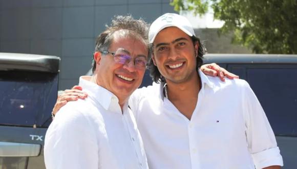 Imagen del actual presidente de Colombia, Gustavo Petro, y su hijo Nicolás Petro Burgos. (Foto: Colprensa)