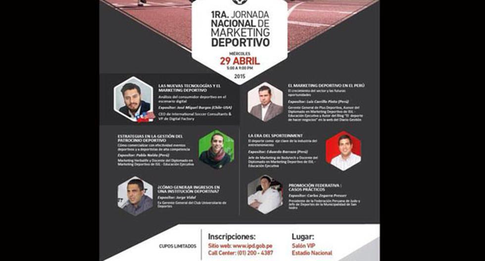 IPD organiza jornada de Marketing Deportivo. (Foto: Difusión)