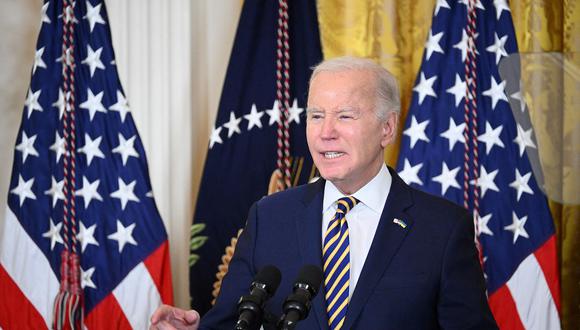 El presidente de Estados Unidos, Joe Biden, habla en una recepción en reconocimiento al Mes de la Historia Afroamericana en el Salón Este de la Casa Blanca en Washington, DC, el 6 de febrero de 2024. (Foto de Mandel NGAN / AFP)