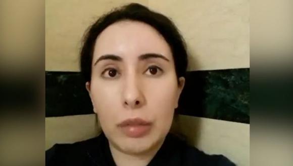 La princesa Latifa Al Maktoum, una de las hijas del emir de Dubái, ha denunciado en una serie de videos que permanece retenida como “rehén” en una villa tras haber intentado huir del país en 2018. (Captura de video, BBC).