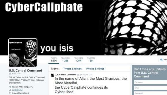 Estado Islámico ataca Twitter del Mando Central del Pentágono