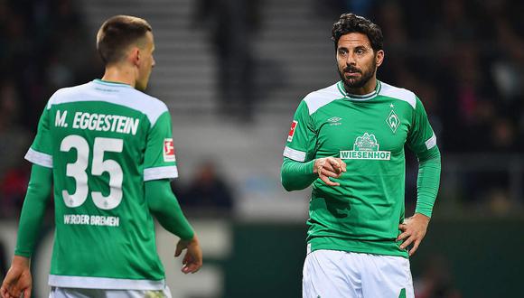 Claudio Pizarro ha concretado seis goles con Werder Bremen entre Bundesliga y Copa Alemana. (Foto: DFB)
