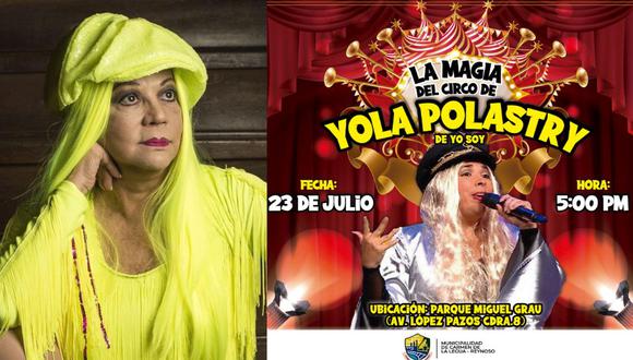 Yola Polastri denuncia que imitadora de “Yo Soy” utiliza su imagen para promocionar circo. (Foto: Composición)