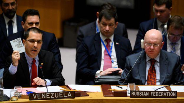 Rusia, como aliada de Venezuela, chocó con Estados Unidos durante la sesión del Consejo de Seguridad.