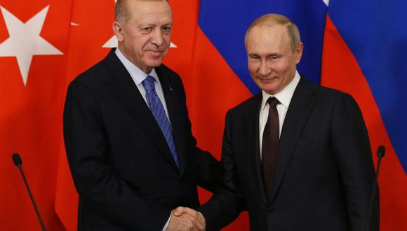 Recep Tayyip Erdogan y Vladimir Putin. (Foto: agencias)