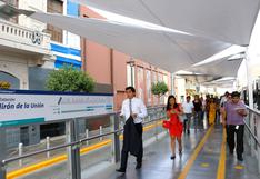 Metropolitano: colocan toldos sobre estación Jirón de la Unión | FOTOS