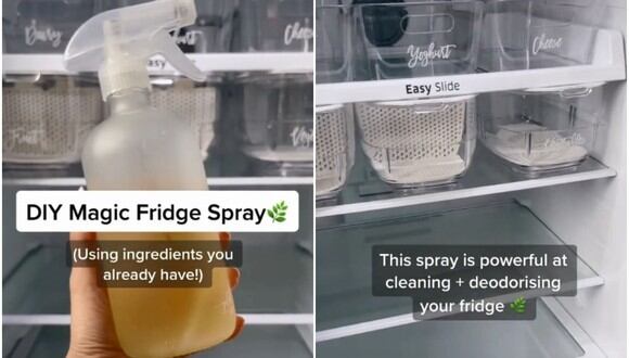 El truco viral de una tiktoker para dejar la refrigeradora reluciente en cuestión de minutos. (Foto: @mama_mila_ 7 TikTok)