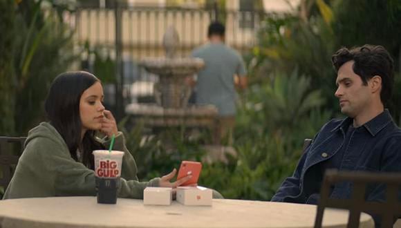 Penn Badgley y Jenna Ortega en la segunda temporada de "You". Foto: Netflix