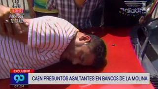 La Molina: caen sujetos acusados de robar bancos en Lima