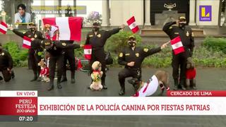 Policía canina brinda exhibición por fiestas patrias