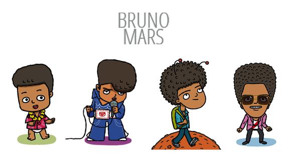 Bruno Mars se presentará en Lima en noviembre y, a propósito de ello, recordamos algunas faceta del cantante en gifs. (Diseño: El Comercio)