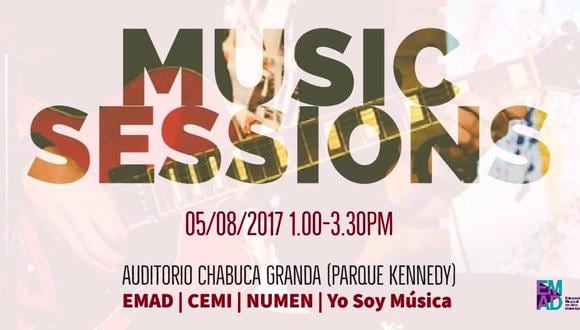 Concierto "Music Sessions" se realizará este sábado 5 de agosto en Miraflores. [Foto: difusión]