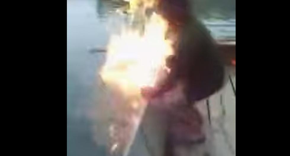 Este video de YouTube nos demuestra que los chinos tienen la capacidad de poder incendiar el agua de manera increíble. (Foto: Captura)