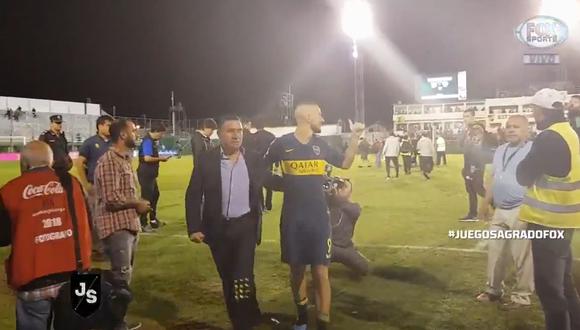 Boca Juniors: Darío Benedetto se burló y tuvo intenso cruce de palabras con ayudante de Defensa y Justicia. | Foto: Captura