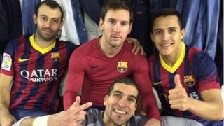 Así celebraron los jugadores del Barcelona en Twitter