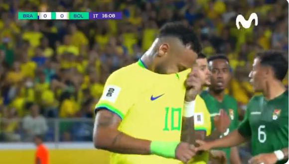 Brasil vs. Bolivia: Neymar hizo ‘paradinha’ y falló el penal para el ‘Scratch’  | VIDEO. (Foto: captura Movistar)
