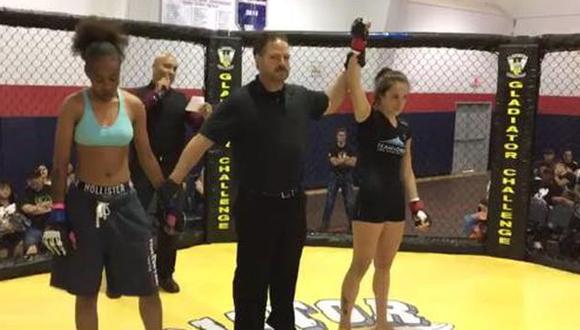 Esta fue la primera victoria de María Paula Buzaglo como peleadora de MMA. (Foto: Difusión)