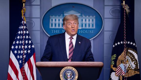 El presidente de los Estados Unidos, Donald Trump, habla en la Sala Brady Briefing en la Casa Blanca en Washington, el 5 de noviembre de 2020. (Brendan Smialowski / AFP).