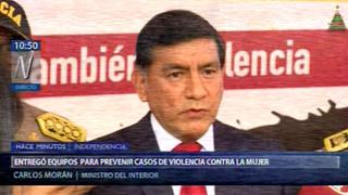 Ministro Carlos Morán: PNP no puede atender todas las medidas de protección