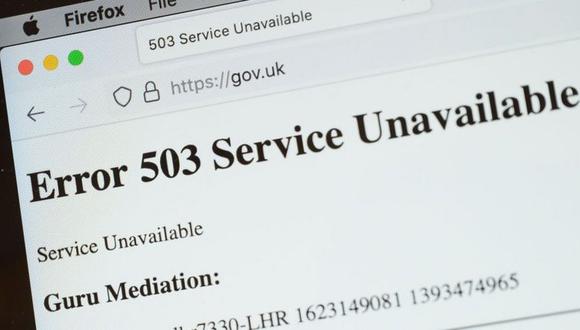 La página oficial del gobierno de Reino Unido fue uno de los sitios afectados. (Foto: Getty Images)