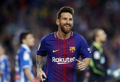 Barcelona aplasta a Espanyol con triplete de Lionel Messi y debut de Dembélé