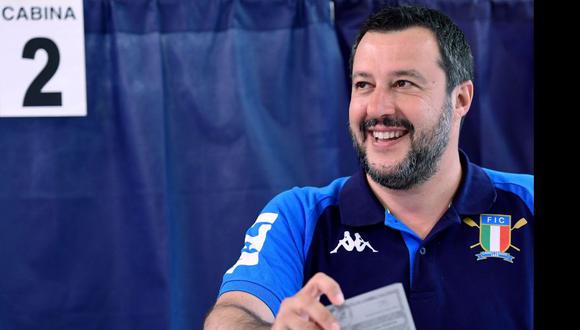 Elecciones al Parlamento Europeo: Matteo Salvini gana los comicios en Italia | La Liga. (AFP).