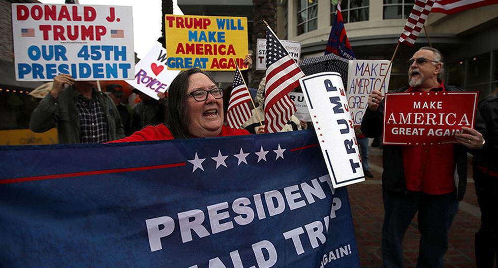 Este sábado en varias ciudades estadounidenses se celebran marchas y manifestaciones en apoyo del presidente del país, Donald Trump. (Foto: EFE)