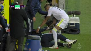 Marcelo Bielsa fue impactado por Raphinha y acabó en el piso en la Premier League | VIDEO
