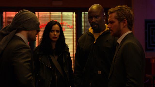 En "The Defenders" los héroes Matt Murdock (Charlie Cox), Jessica Jones (Krysten Ritter), Danny Rand (Finn Jones) y Luke Cage (Michael Colter) lucharán para salvar Nueva York del crimen organizado. (Fuente: Netflix)