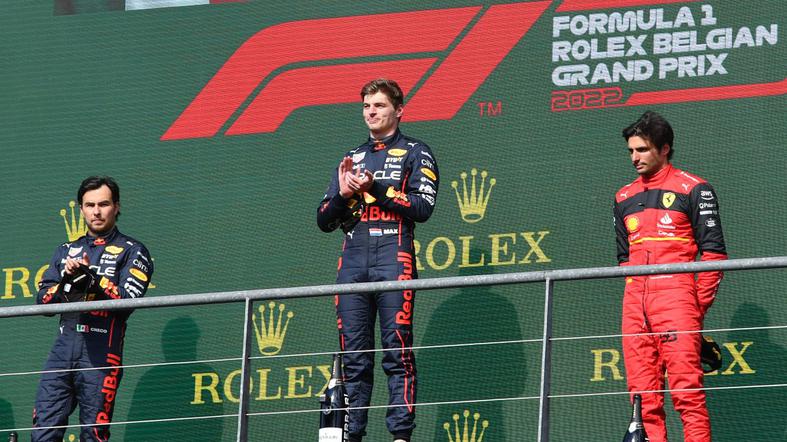 GP de Bélgica 2022: resultados con Verstappen, ‘Checo’ Pérez y Sainz en el podio