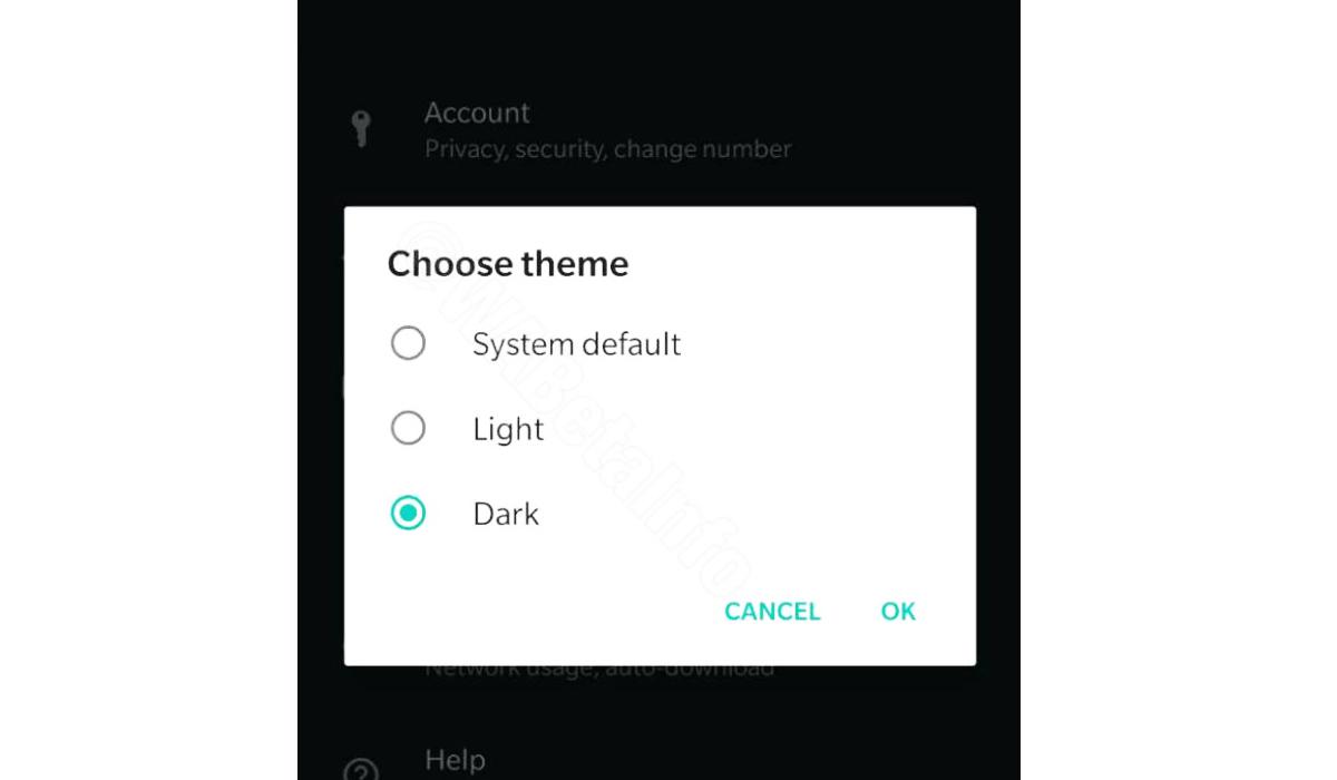 Así se ve la sección de los emojis de WhatsApp en "modo oscuro". (Foto: WhatsApp)