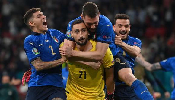 Italia se coronó campeón de la Eurocopa tras vencer (3-2) en penales a Inglaterra. (Foto: AFP)