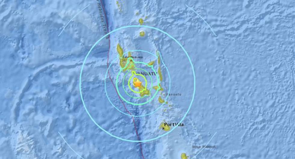 Un terremoto de magnitud 7 sacudió el norte del archipiélago de Vanuatu. (Foto: USGS)