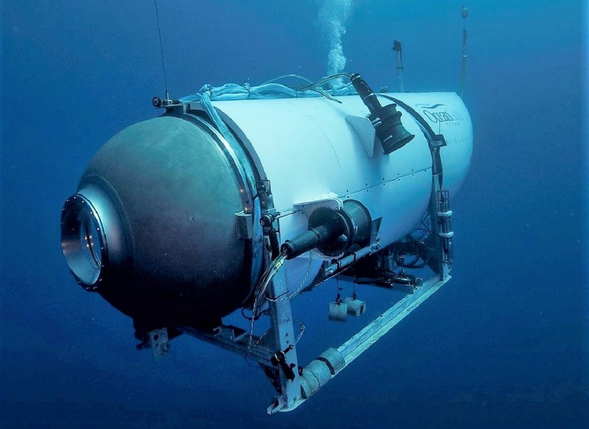 OceanGate's Titan submersible, which is missing in the middle of the Atlantic.  (Oceangate photo).